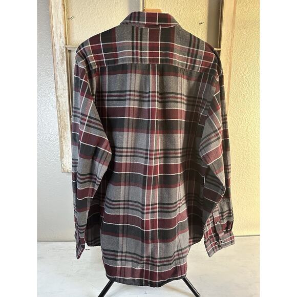 Van Heusen Flex Men’s Flannel Shirt Long Sleeve Plaid XL Classic Lumber Jack - Picture 4 of 12